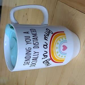 Coco + Lola Sending You a Socially Distanced Hug in a Mug Ceramic Travel Mug